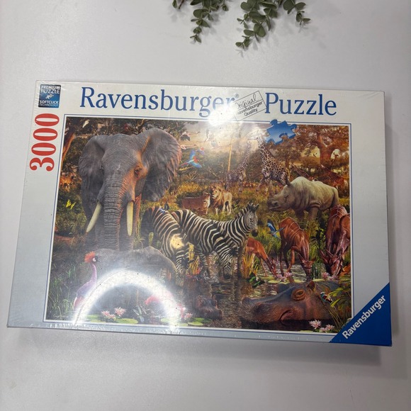 Ravensburger Other - Ravensburger African Animals 3000 Piece Jigsaw Puzzle Softclick Technology NEW